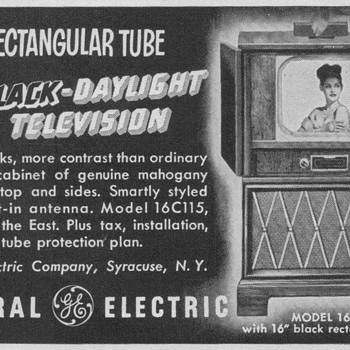 1950 - General Electric Model 16C115 Television Advertisement