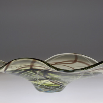 Flygsfors Coquille-Flamingo dish/bowl 1956. - Art Glass