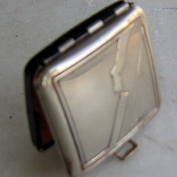 Kronk or Krank silver & enamel rouge pot compact - Accessories