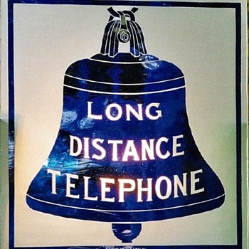Long Distance Telephone Glass Sign