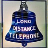 Long Distance Telephone Glass Sign