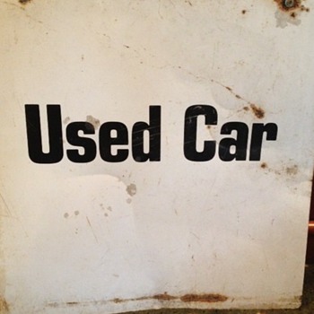 old car lot sign