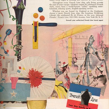 1953 - French Line Advertisement - Advertising