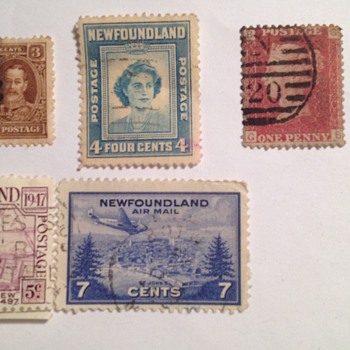 Stamps foreign found in book Newfoundland ! - Stamps