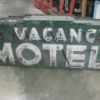 1920's Neon NO VACANCY MOTEL sign RARE! 2-sided - Signs