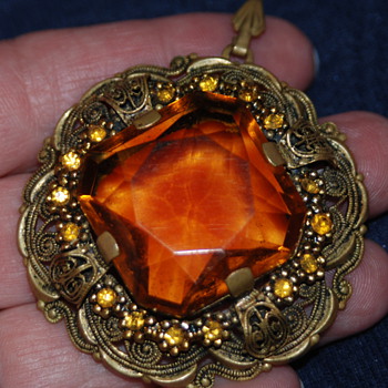 Grandmother's Huge Pendant - Costume Jewelry