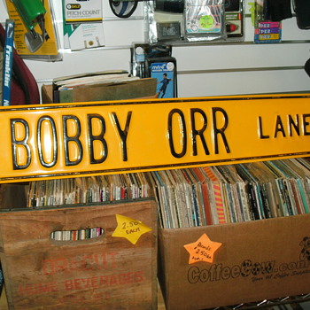 older metal 4 bobby orr lane street sign  (heavy) .