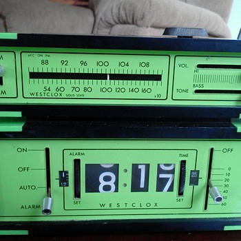 1973 Westclox Transistor Radio Clock Combination  - Radios