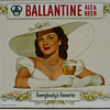 1948 Ballantine Ale and Beer Brunette Beauty Masonite Litho U.S.A.