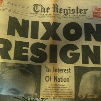 The Register Nixon Resigns - Paper