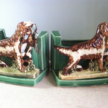 McCoy Bird Dog Planter Bookends