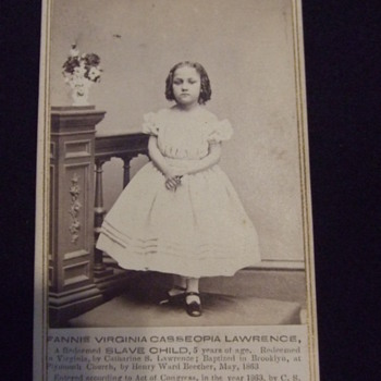 Civil War redeemed slave child CDV - Photographs