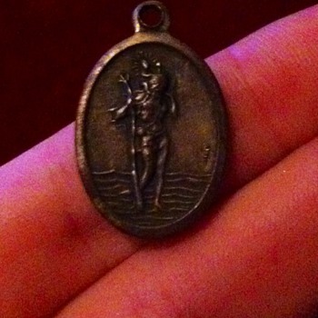 Unique Old Double-Sided Pendant- Possibly Silver? - Costume Jewelry