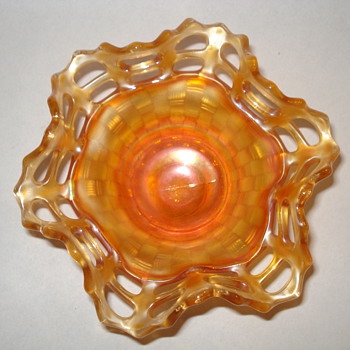 ORANGE  BASKET BOWL - Glassware