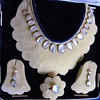 Antique Victorian? Moonstone 12k Rose Gold Necklace Earring Ring Parure 