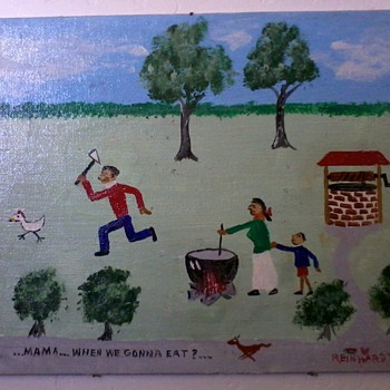 New Orleans "Primitives" Paintings(3), by William Reinhart, "Red Dog Series"of 12