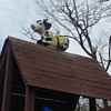 Old spring toy I mounted to my daughter's swingset