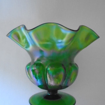 Art Nouveau Iridescent Vase - Art Glass