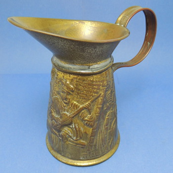 Brass Repousse Lombard England: Pub Musicians