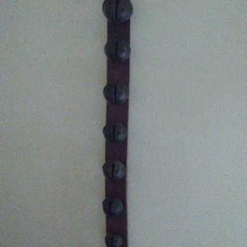 Amish Leather Belt and Brass Bells - Christmas