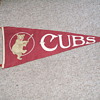 Old baseball pennants.