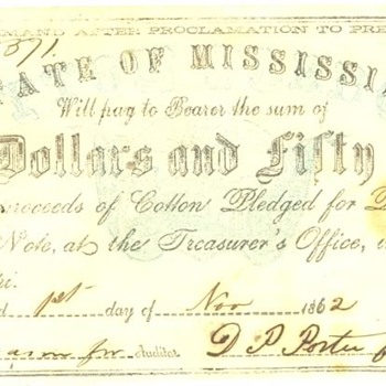 Confederate Money $3 bill and $2.50 bill