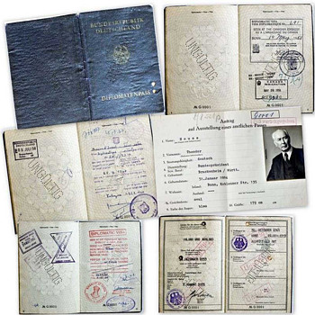 Passport of Germany's 1st President - Paper