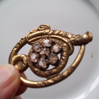 Antique Brooch - A Whip with C Clasp & T hinge pin