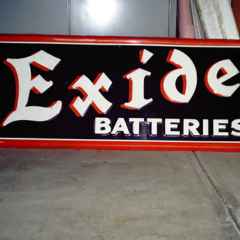 1941 EXIDE BATTERIES sign