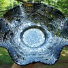 Fenton Black Amethyst Two Flowers Large Bowl (Onyx Black)