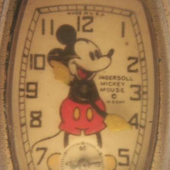 1939 Gold Plated Mickey Mouse Watch - Wristwatches