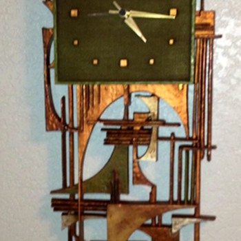 Burwood brutalist long wall clock - Clocks