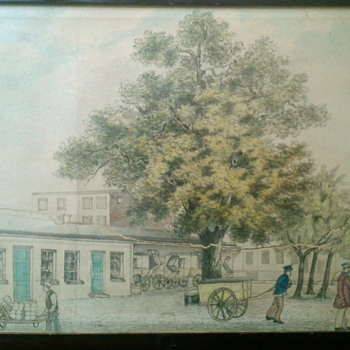 Folk Drawing/Watercolor City Scene?
