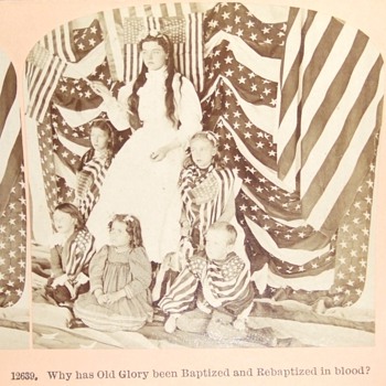 Patriotic Stereoview from Spanish American War