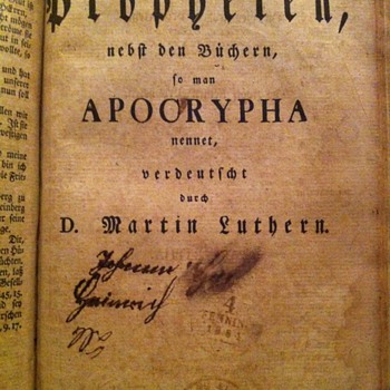 1803 German Bible Dr. Martin Luther