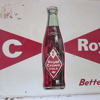 RC Royal Crown Cola Tin Sign...Embossed