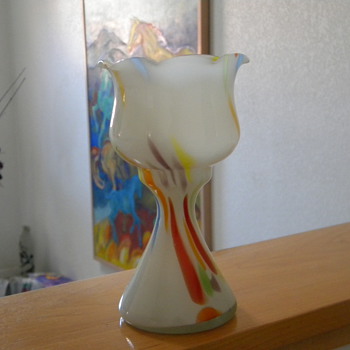 Czech goblet vase end of the day - Art Glass