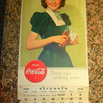 1939 Coca-Cola calendar - Coca-Cola
