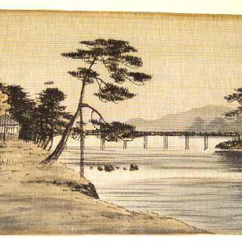 Primative Chinese print on cloth 1880s? - Asian
