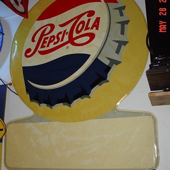 Embossed Pepsi-Cola Tin Sign...1957 - Signs