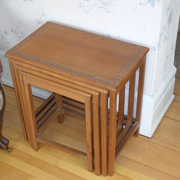 `Suffering Moses`carved nesting tables