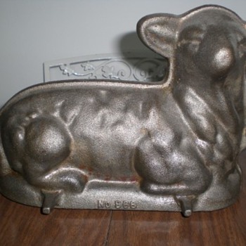 Old Cast Iron and Cast Aluminum Lamb Cake Pans - Kitchen