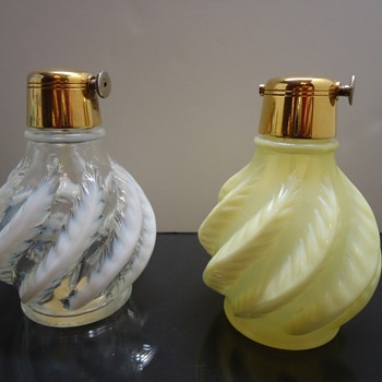 It's NOT Fenton, but WHO made it? DeVilbiss Atomizers - 1949 - Bottles