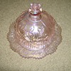 What is pattern on butter dish? Is this Pink Carnival Glass?
