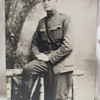 WWI U.S. Army Officer 1st Infantry division with "wound stripe" RPPC