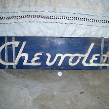 Old chevrolet  dealer sign