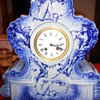 large porcelain NUDE clock (French?)