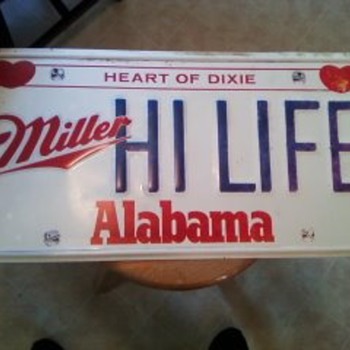 Miller high life tin sign (Alabama Theme).2FT BY FT AND HALF