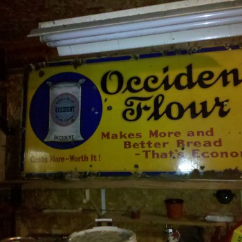 old sign i found in a roof.