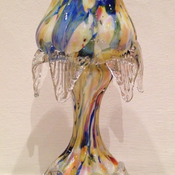Welz pastel découpage floriform footed vase - Art Glass